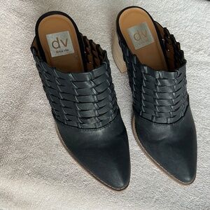 Dolce Vita Slip on Black Leather Shoes - Size 7.5